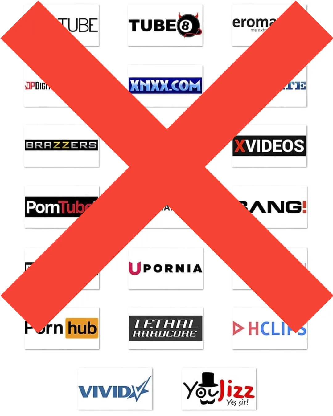 Referência a sites adultos